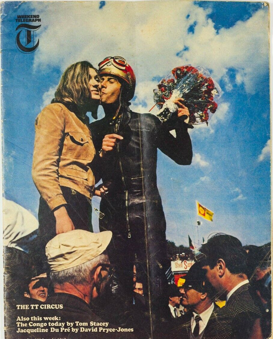 TT RACES Giacomo Agostini JACQUELINE DU PRE Crazy Horse CONGO Telegraph magazine