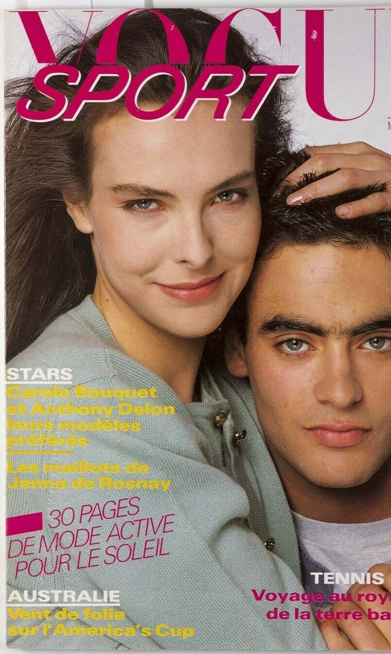 CAROLE BOUQUET Anthony Delon JENNA DE ROSNAY America's Cup 80s PARIS VOGUE SPORT