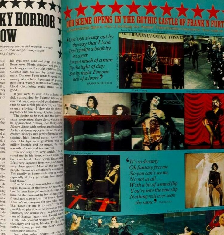 Roman Polanski TIM CURRY Peter Hinwood BIBA  Cosmopolitan magazine UK March 1975