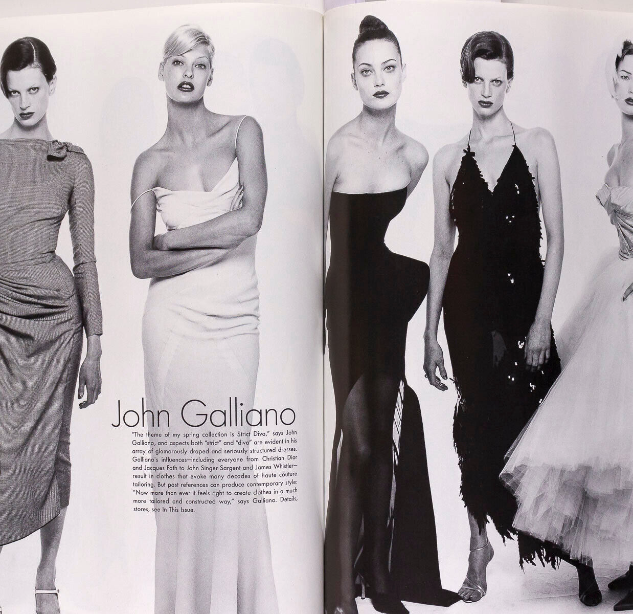 Karen Mulder VERSACE Antonio Banderas VOGUE January 1995 Runway COLLECTIONS vtg