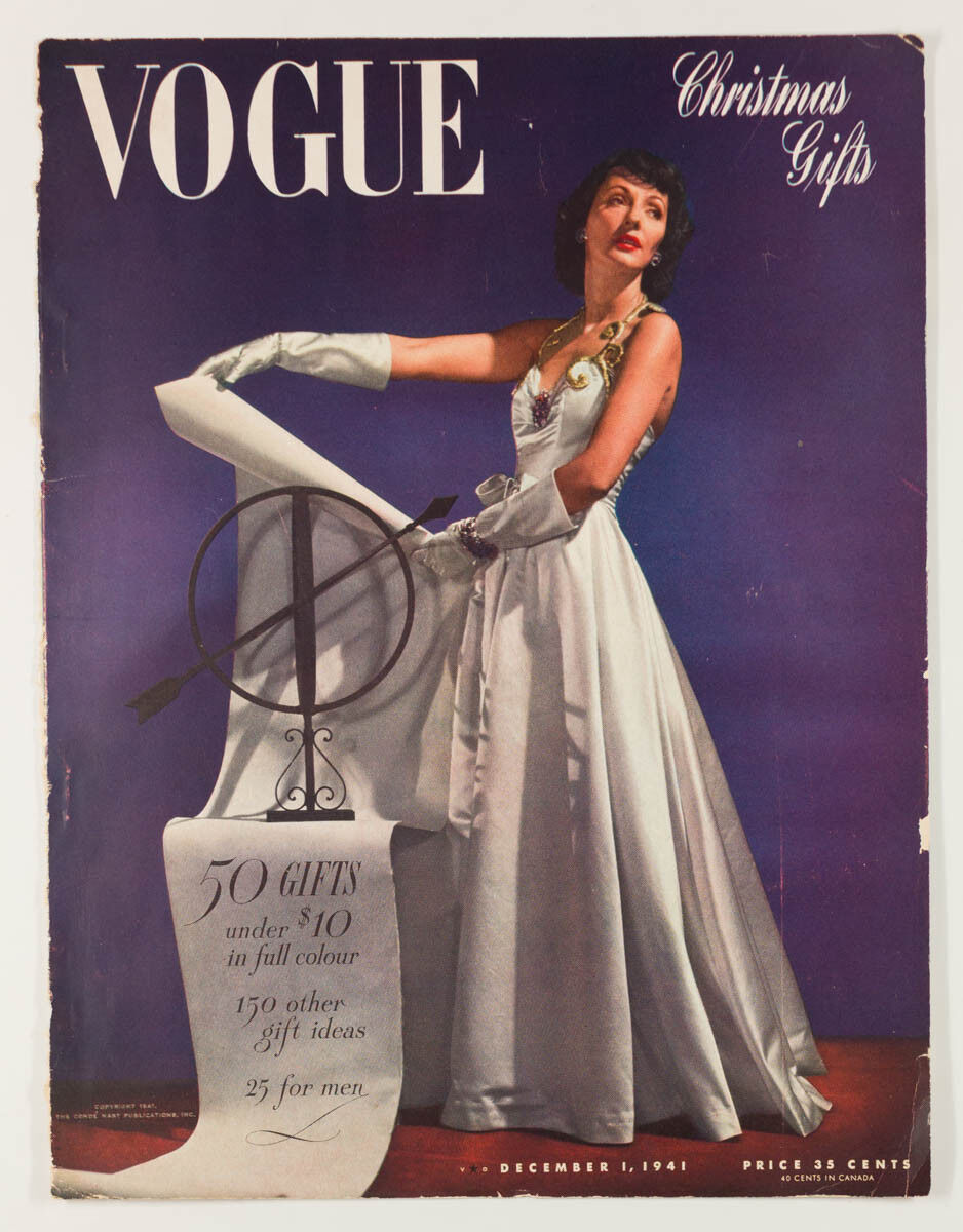 Rawlings DORIAN LEIGH Hattie Carnegie MATSON LINE Vogue December 1941 COVER ONLY