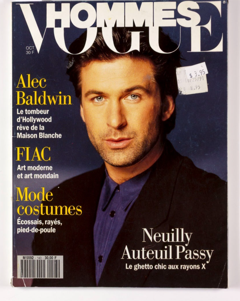 ALEC BALDWIN Monte Carlo SHANGHAI Vogue Hommes 1991 October FIAC Tennis RUGBY
