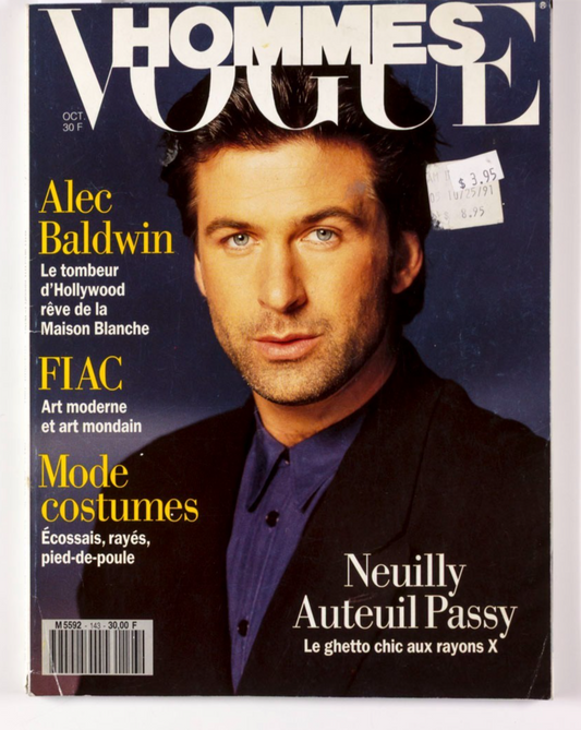 ALEC BALDWIN Monte Carlo SHANGHAI Vogue Hommes 1991 October FIAC Tennis RUGBY