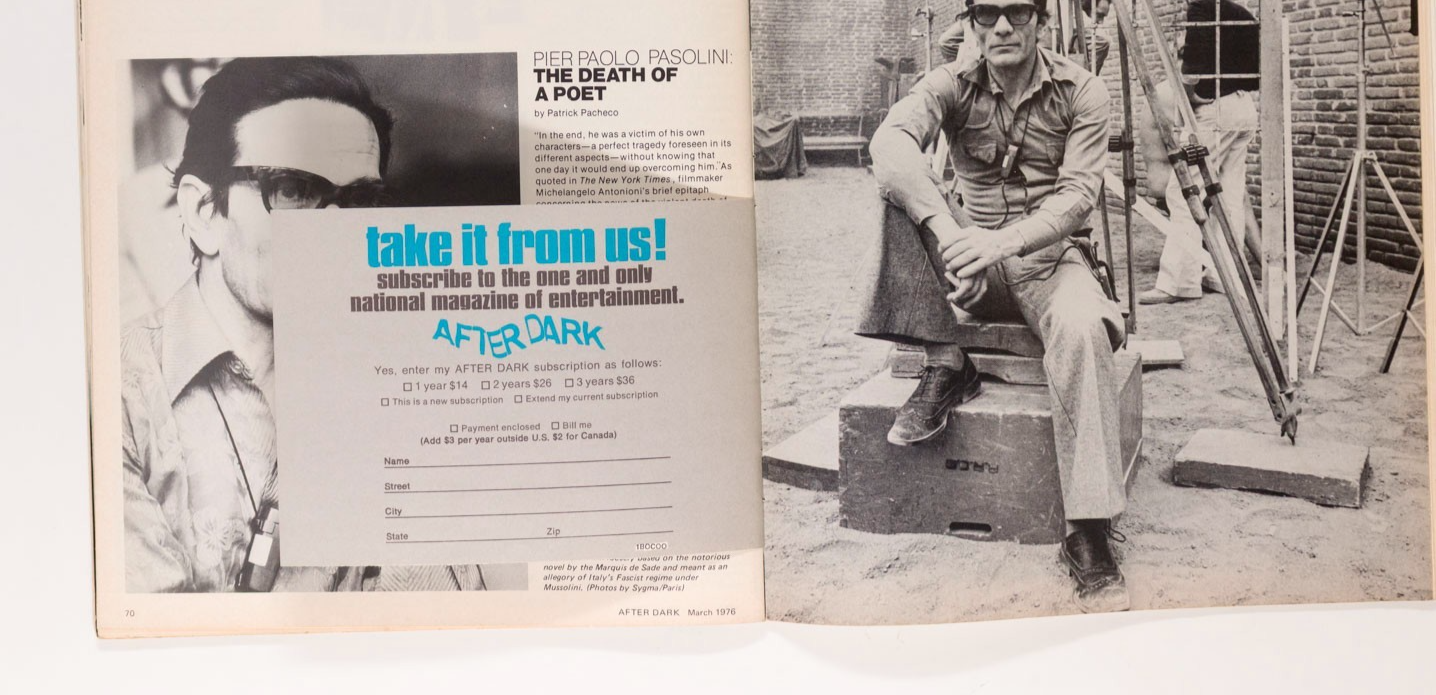 ELTON JOHN Liz Taylor PIER PAOLO PASOLINI Jodie Foster AFTER DARK March 1976 vtg