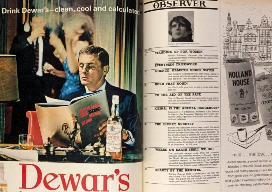 Rudolf Nureyev BRIAN SEED Jim Clark OBSERVER magazine January 1965 Egypt CHINA