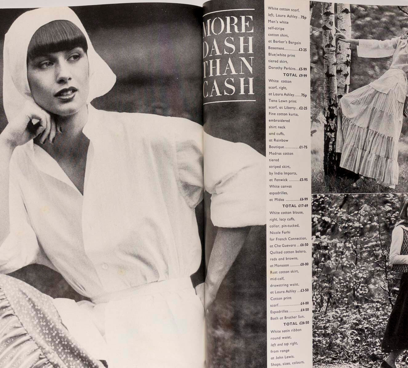 JERRY HALL Charlotte Rampling NORMAN PARKINSON Vogue July 1975 50th birthday VTG