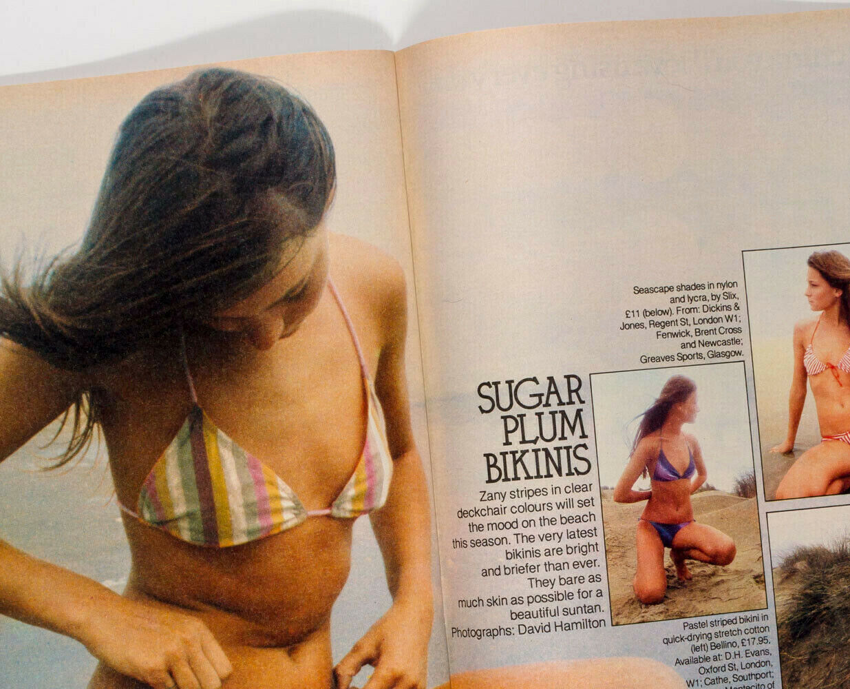 SEBASTIAN COE Derby people SWIMWEAR FASHION vtg 80's TELEGRAPH weekend magazine