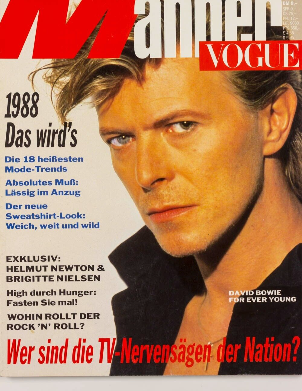 Herb Ritts DAVID BOWIE Brigitte Nielsen HELMUT NEWTON vtg MANNER VOGUE magazine