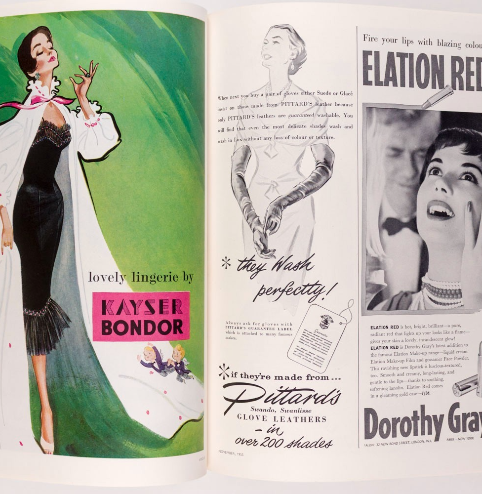 Mary Jane Russell VIVIEN LEIGH Marlene Dietrich VOGUE 1955 November NOEL COWARD