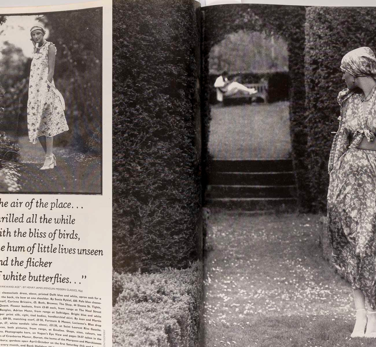 JERRY HALL Charlotte Rampling NORMAN PARKINSON July 1975 50th birthday gift