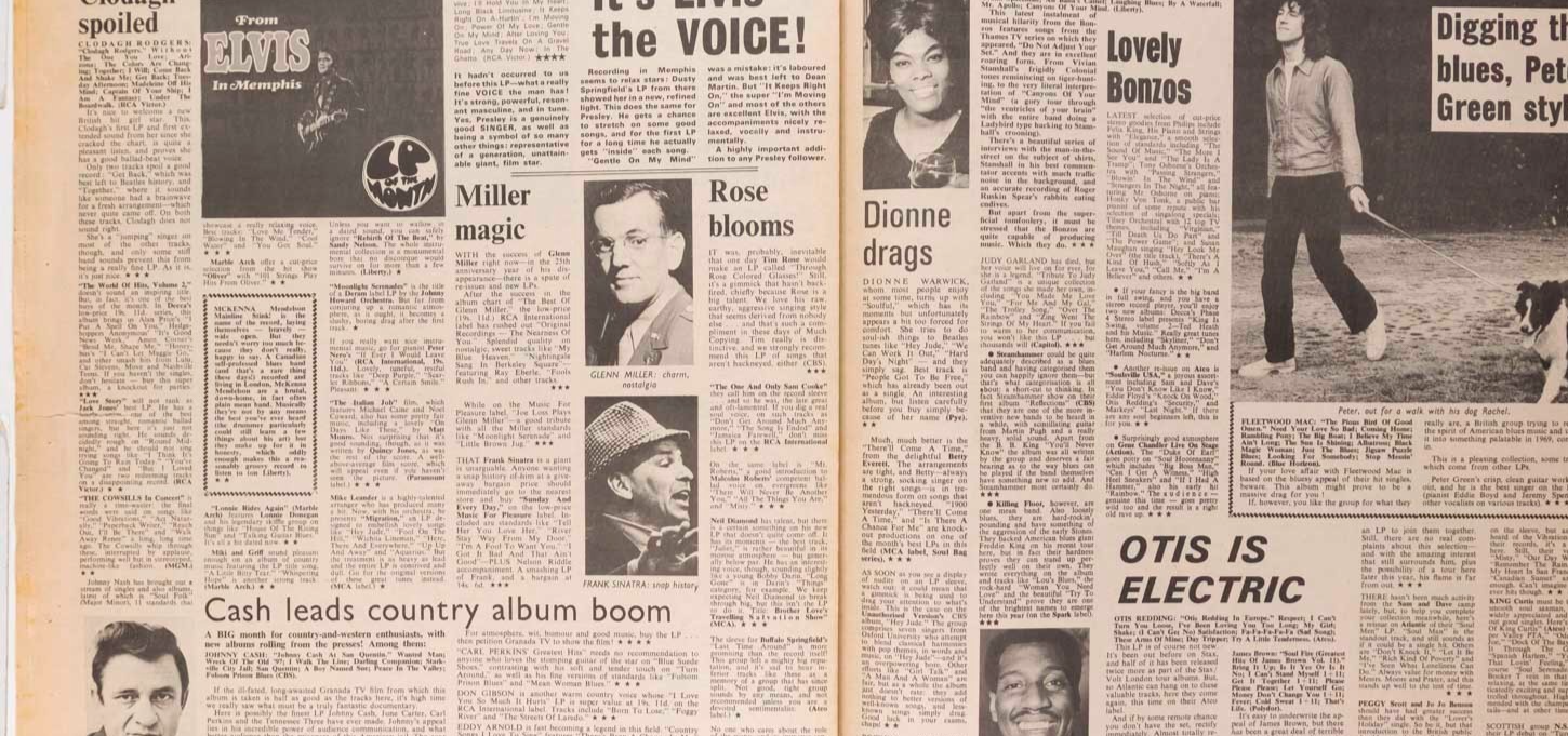 John Lennon ELVIS Marianne Faithfull DISC MUSIC ECHO 16 August 1969 Peter Green