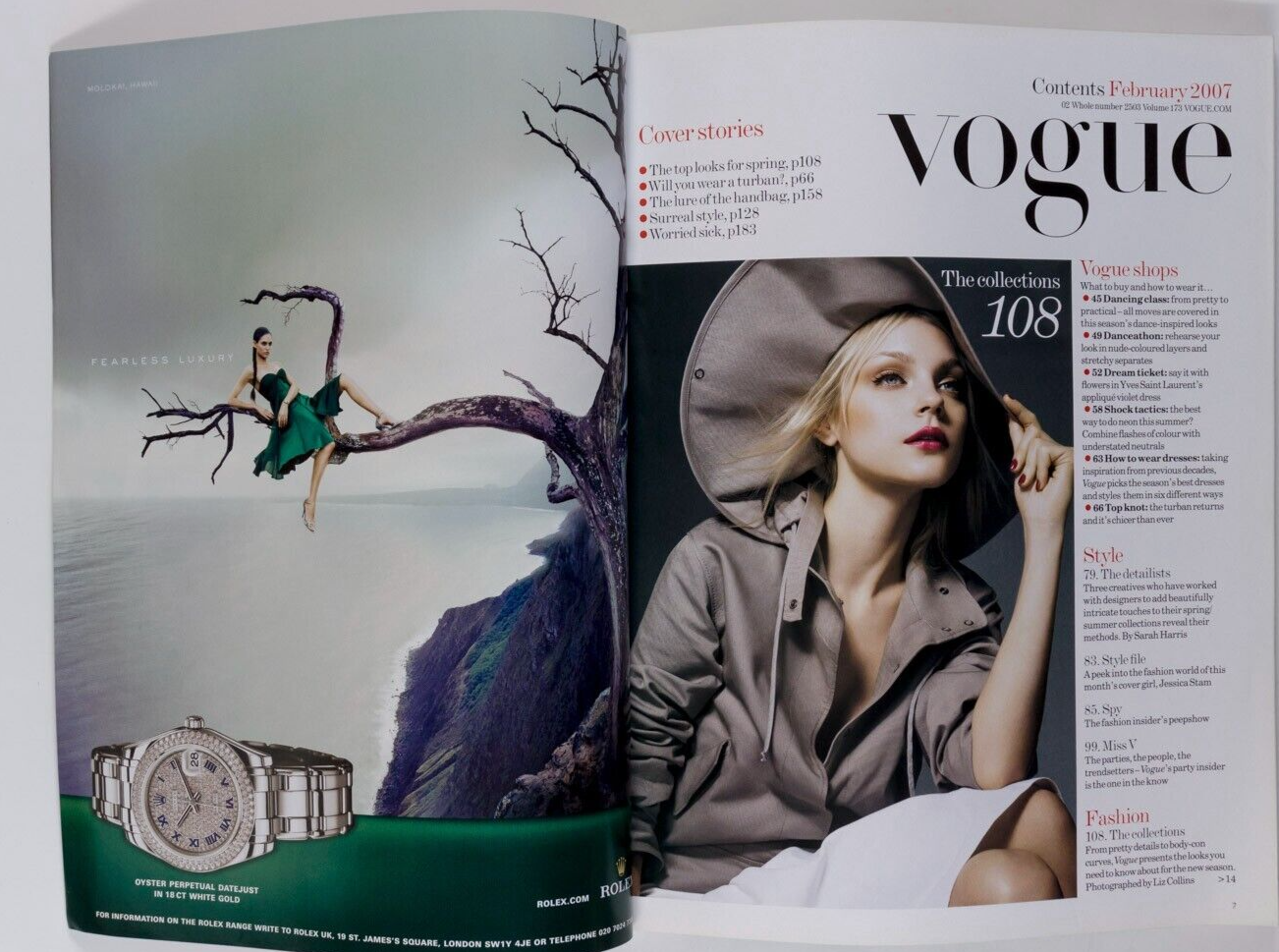 Jessica Stam TIM WALKER Coco Rocha SURREALISM IN VOGUE February 2007 Collections