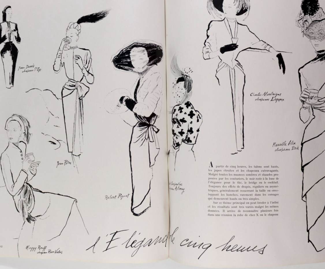 Philippe Jullian EDITH PIAF Laurence Olivier VOGUE January 1947 Balenciaga HORST