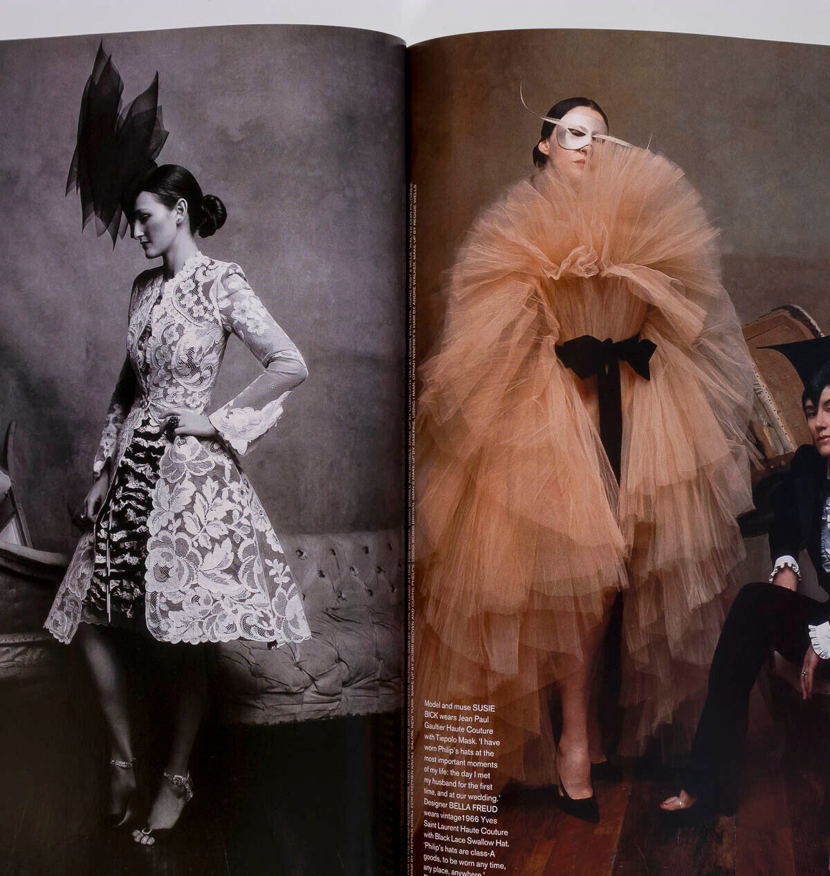 ERIN O'CONNOR Susie Bick KAREN ELSON uk PHILIP TREACY Harpers & Queen magazine