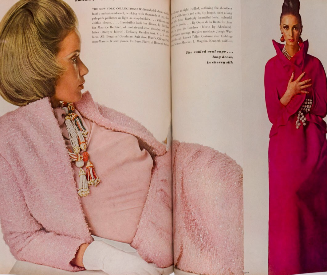 MARISA BERENSON Veruschka PENN Vogue September 1965 Fellini COLLECTIONS Barzini