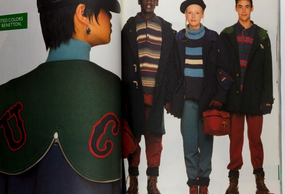 Colors magazine No. 1 UNITED BENETTON Oliviero Toscani FALL WINTER 1991 LOOKBOOK