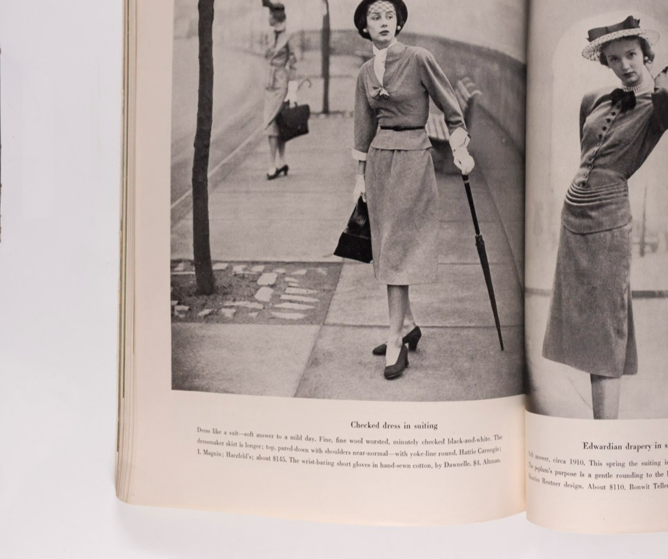 RENE BOUCHE Vertes PENN Vogue March 1947 Hitchcock BERGMAN Costume Institute VTG