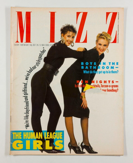 Human League girls SUSAN ANN SULLEY Joanne Catherall MIZZ magazine October 1986