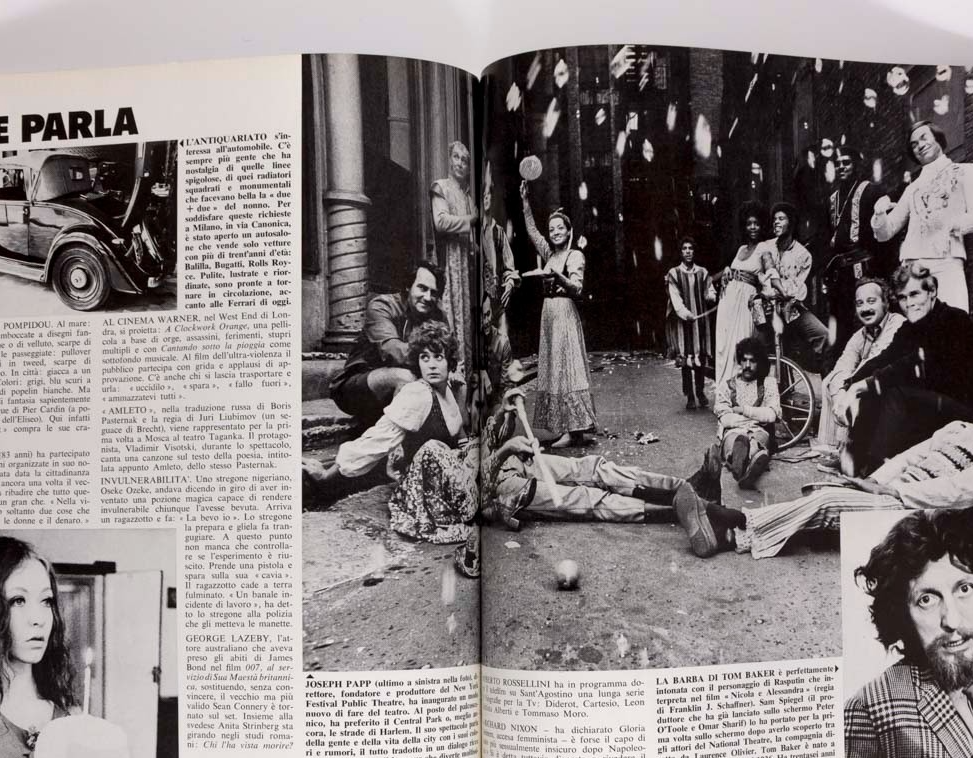 Terence Stamp ANDY WARHOL Tom Baker L'UOMO VOGUE May 1972 Alan Bates KEN RUSSELL