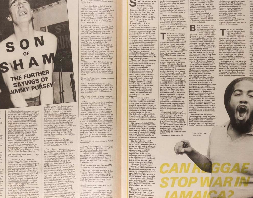 Nico SEX PISTOLS Reggae SOUNDS magazine April 1978 Sham 69 XRAY SPEX Stranglers