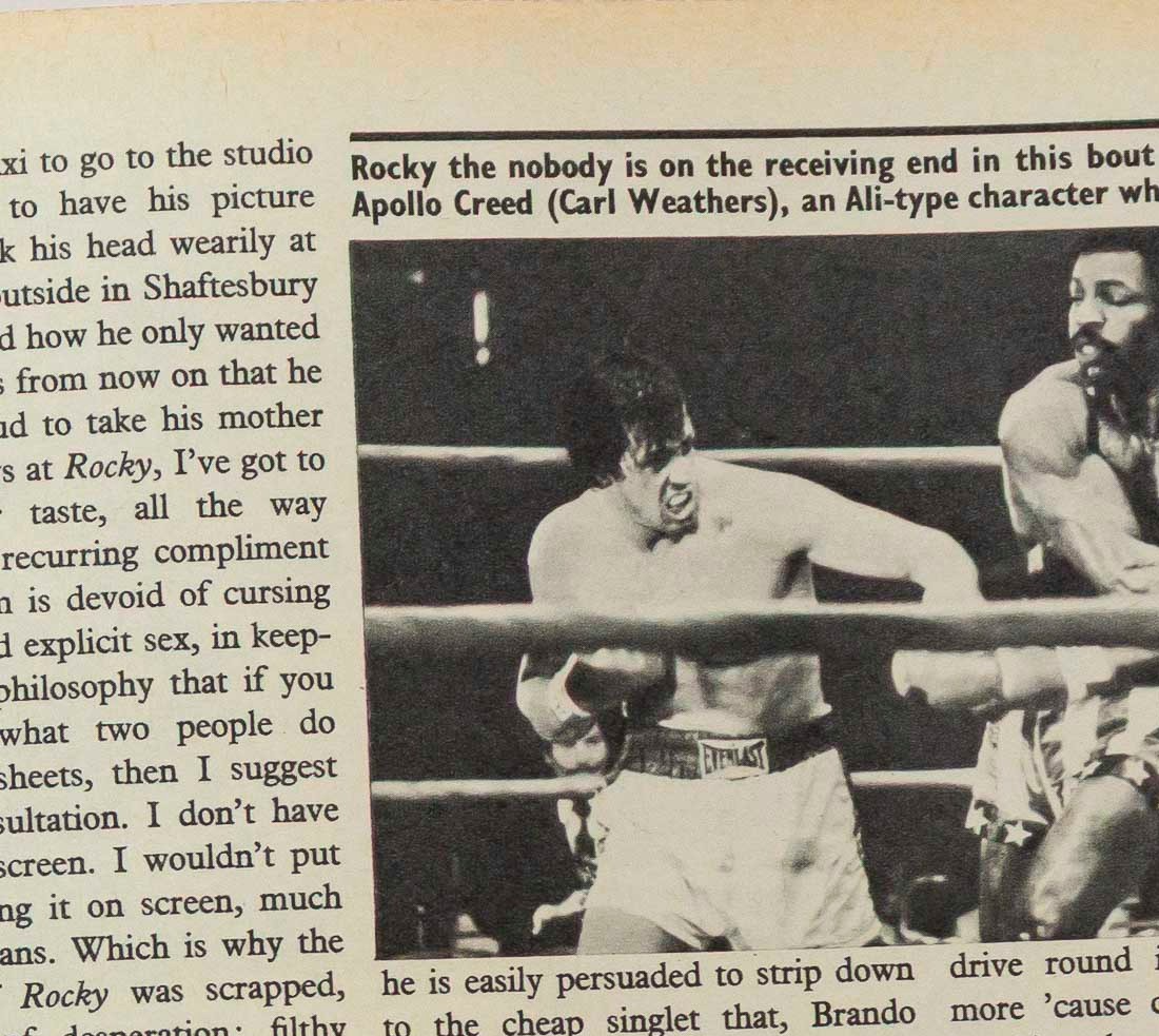 Sylvester Stallone SUNDAY TIMES magazine March 20 1977 BOROBUDUR Quorum PROUST