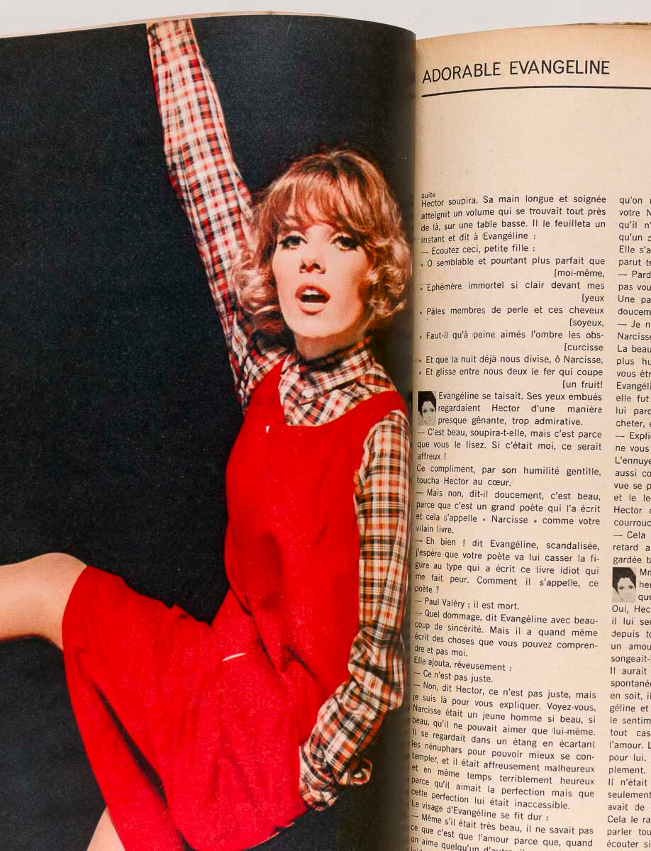 LEN DEIGHTON Dalida MAKE UP Elle magazine April 1965 Dior Bridalwear RICCI vtg
