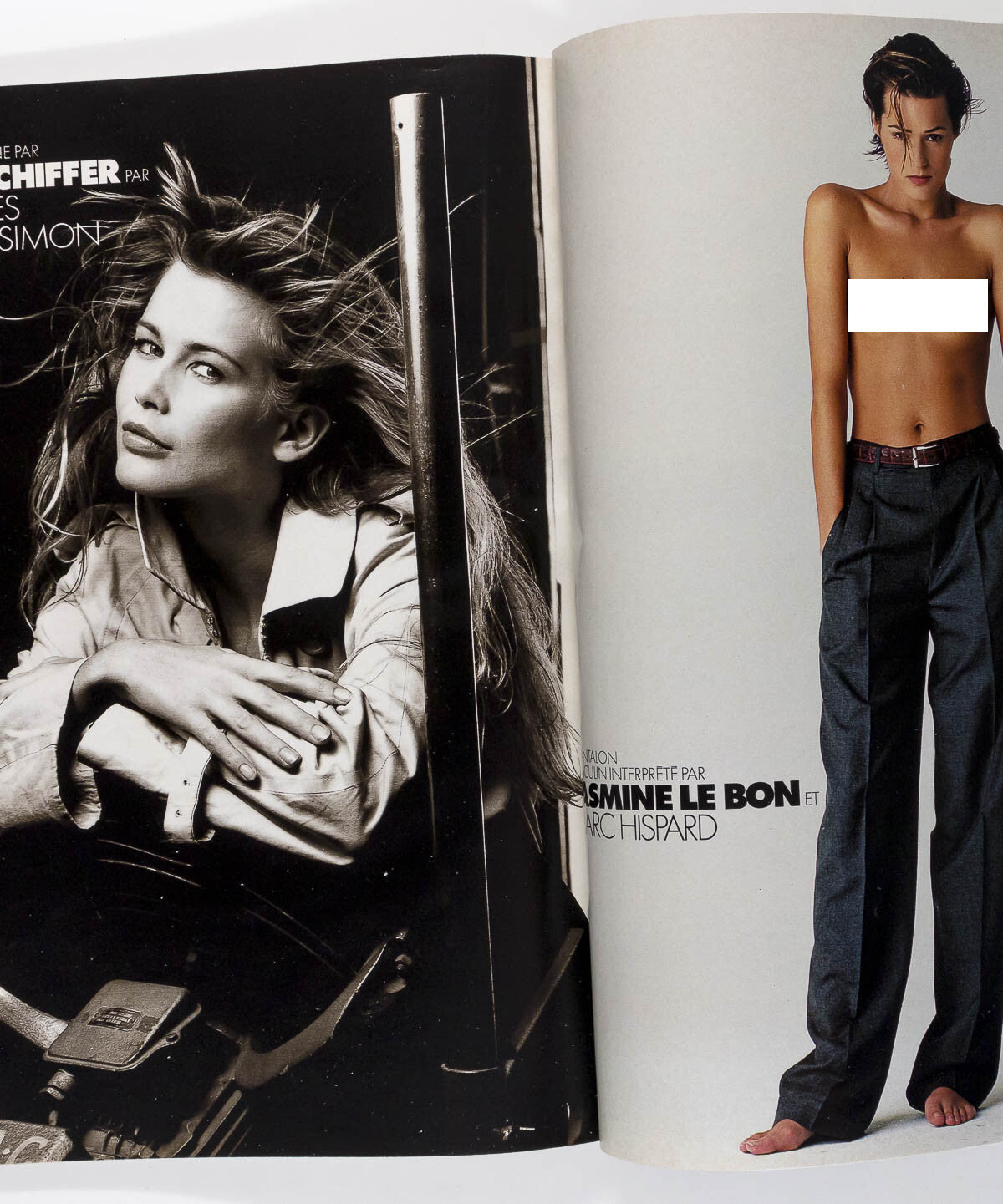 STEPHANIE SEYMOUR Naomi Campbell CHRISTY TURLINGTON Elle magazine NOVEMBER 1993