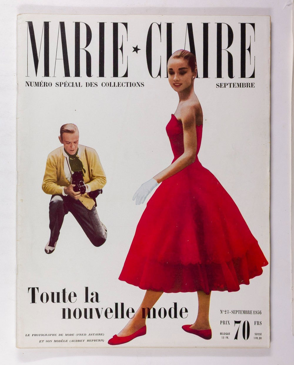 AUDREY HEPBURN Fred Astaire FRANK SINATRA Couture MARIE CLAIRE September 1956