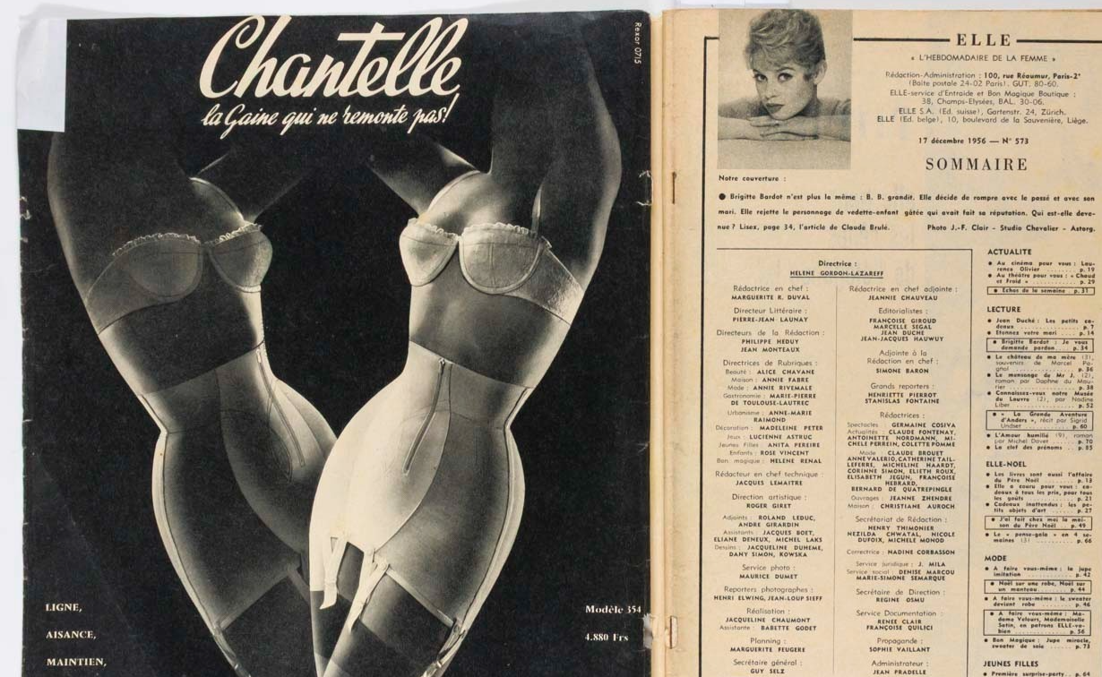 BRIGITTE BARDOT Coco Chanel INGRID BERGMAN Elle December 1956 DAPHNE DU MAURIER