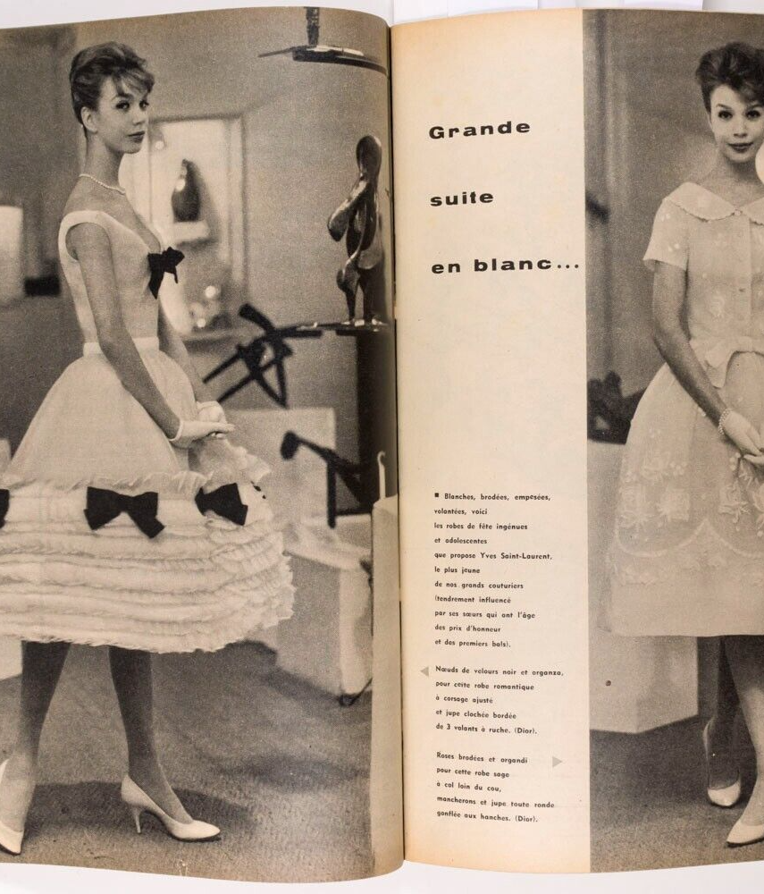 Audrey Hepburn CHANEL PATTERN Yves Saint Laurent BERNARD BUFFET Fr Elle magazine