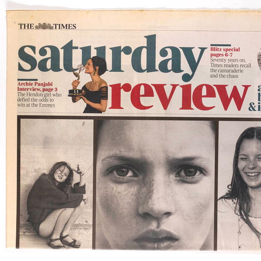CORINNE DAY Kate Moss THE BLITZ Raymond Brggs SATURDAY REVIEW magazine THE TIMES