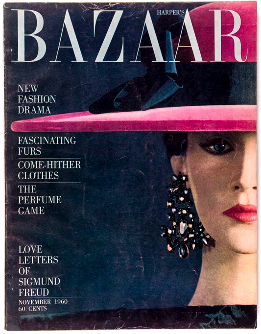Ruth Neumann Derujinsky BALENCIAGA Givenchy HARPERS BAZAAR November 1960 Freud