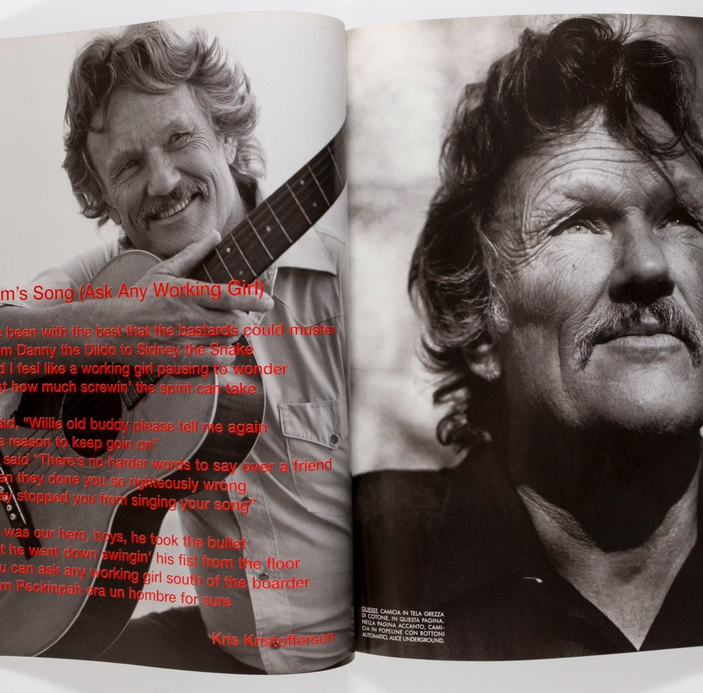 Kris Kristofferson BRUCE WEBER Deborah Turbeville L'UOMO VOGUE November 1997 285