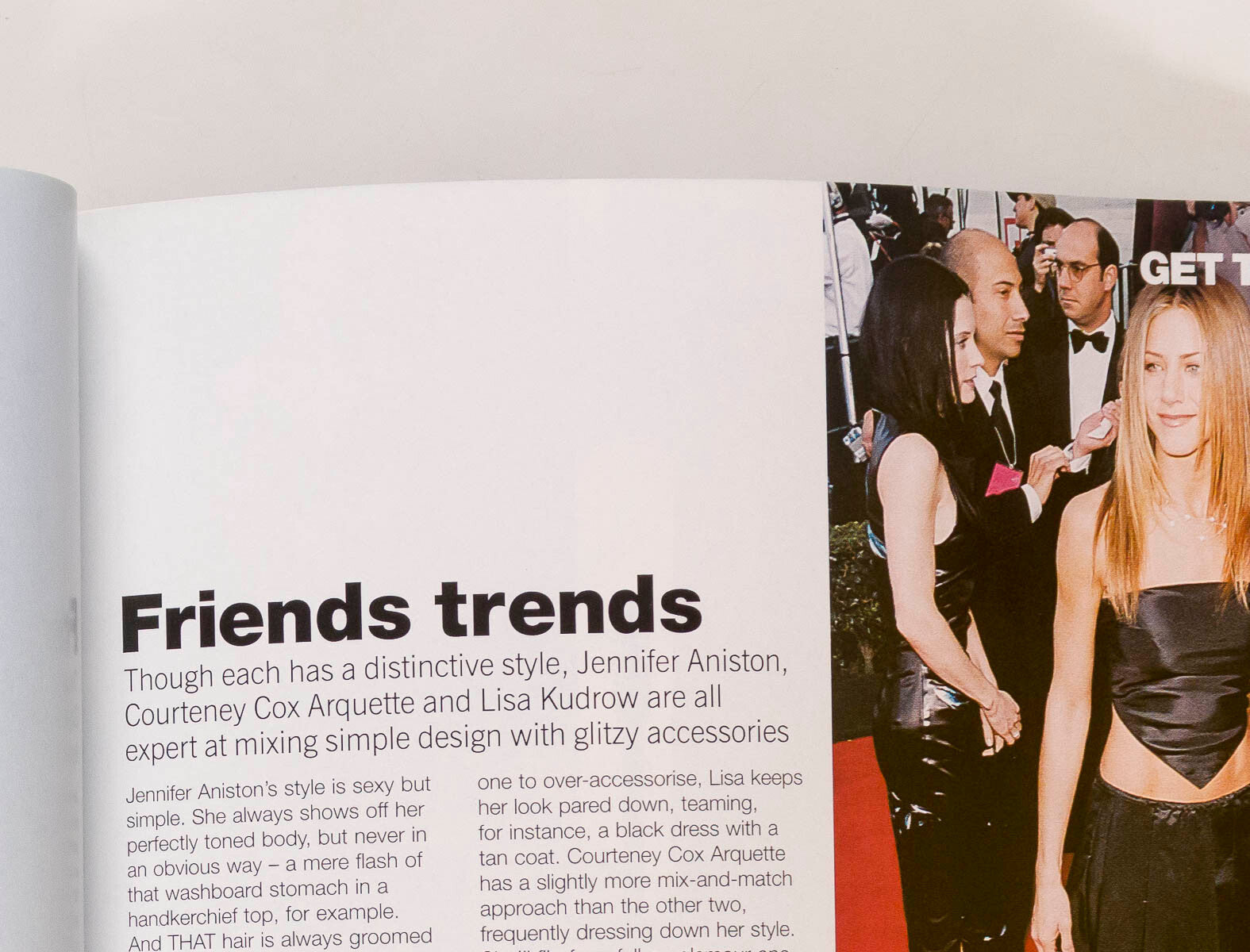 JENNIFER ANISTON Courteney Cox CAROLINE RIBEIRO Marie Claire January 2000 YSL UK