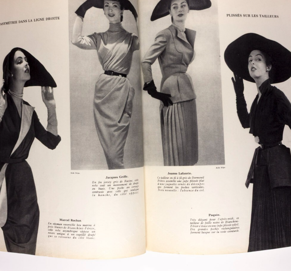 Balenciaga ROBERT DOISNEAU Tom Keogh PARIS VOGUE March 1951 Collections HERMES