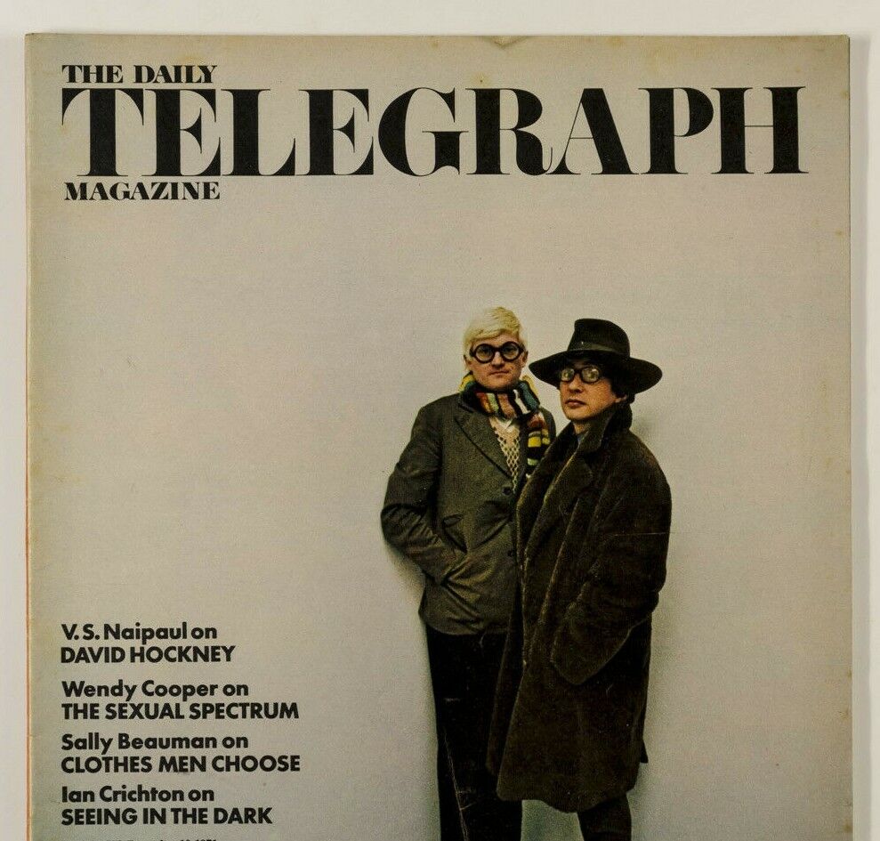 DAVID HOCKNEY VS Naipaul JOHN MOAT Gender BRUCE PINKARD Telegraph magazine 1970s