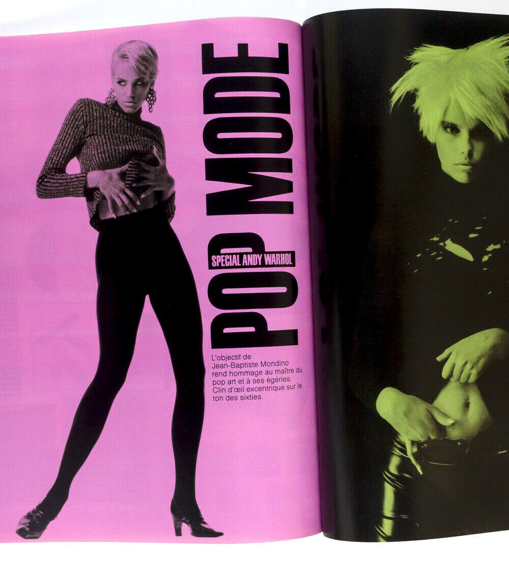 ANDY WARHOL Claire Dhelens INES DE LA FRESSANGE Lacroix YSL Adidas ELLE magazine