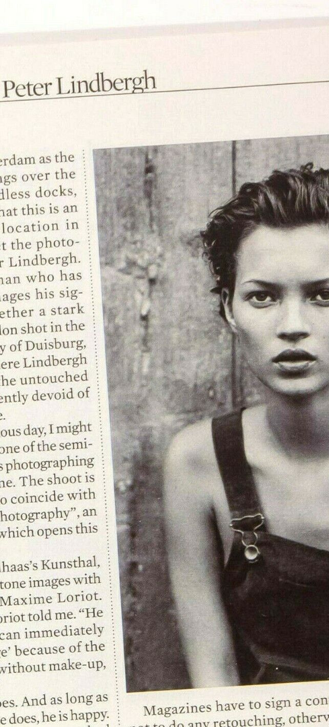 Tatjana Patitz PETER LINDBERGH Jan 1990 Vogue Supermodel Maker OBSERVER MAGAZINE