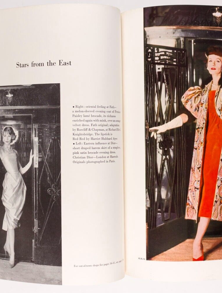 DOVIMA Balenciaga MARLENE DIETRICH Harpers Bazaar November 1955 Avedon DIOR vtg