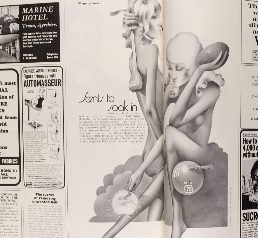 Sarah Moon QUANT Peccinotti HARPER'S BAZAAR March 1969 Kellie Wilson RABANNE vtg