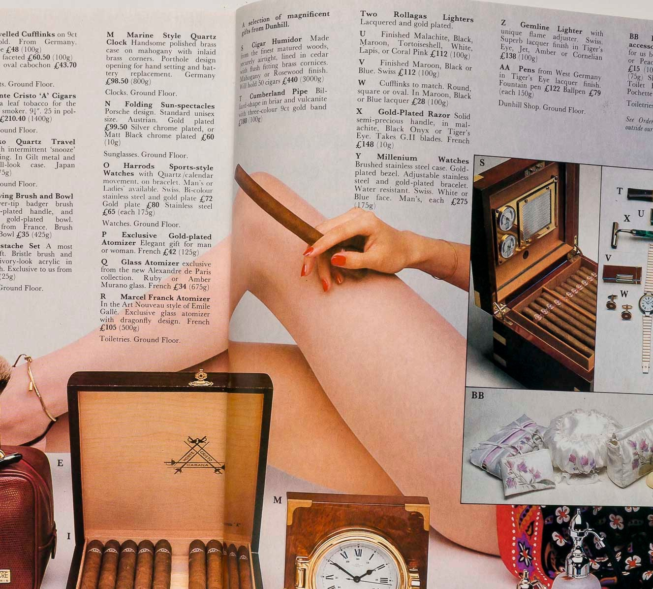 HARRODS Christmas catalog magazine 1981 Burberry PATRICK LICHFIELD Sheila Black