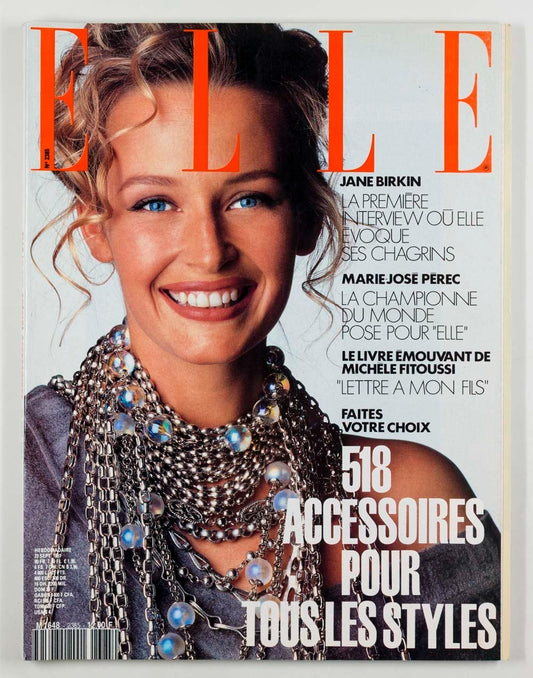 Estelle Lefebure HELENA CHRISTENSEN Emma Sjoberg ELLE September 1991 Accessories