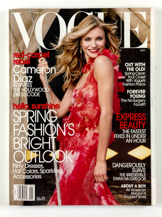 CAMERON DIAZ Ewan McGregor SPRING FASHION Vogue US May 2003 Express Beauty VTG