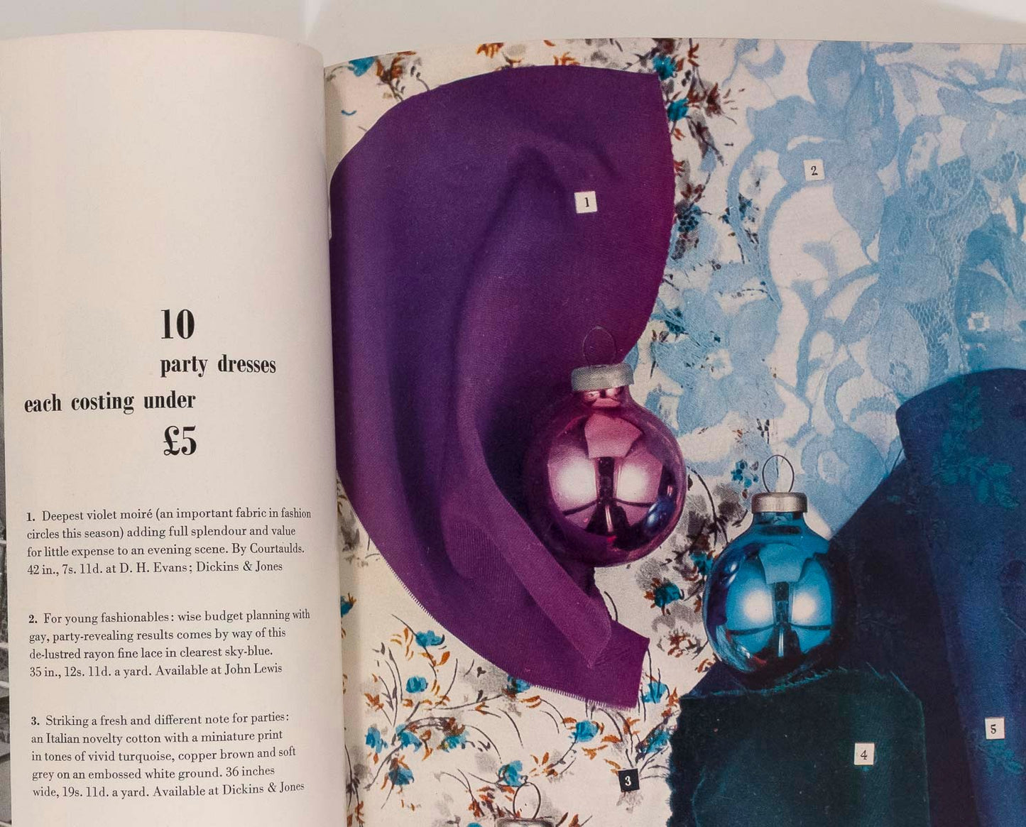 Vogue Magazine Pattern book 1958 XMAS Jean Patou KAZAN Jacqmar NINA RICCI vtg UK