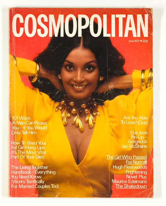 Shakira Caine IAN MCSHANE Gabrielle Drake COSMOPOLITAN magazine June 1973 Beauty