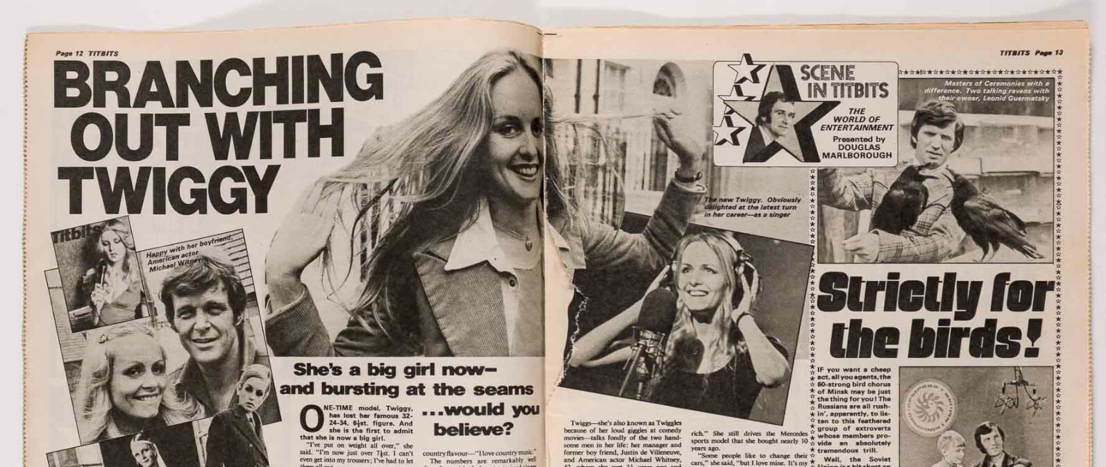 TWIGGY Nadia Comaneci OLGA KORBUT Norman Croucher TITBITS magazine August 1976