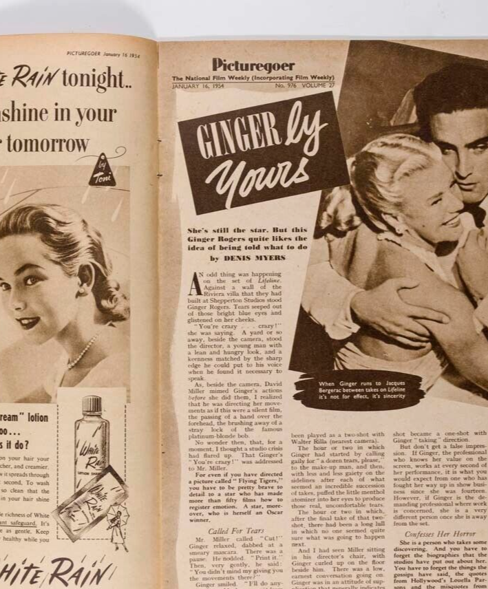 MARILYN MONROE Ginger Rogers JAMES MASON Picturegoer magazine 1954 January GRACE