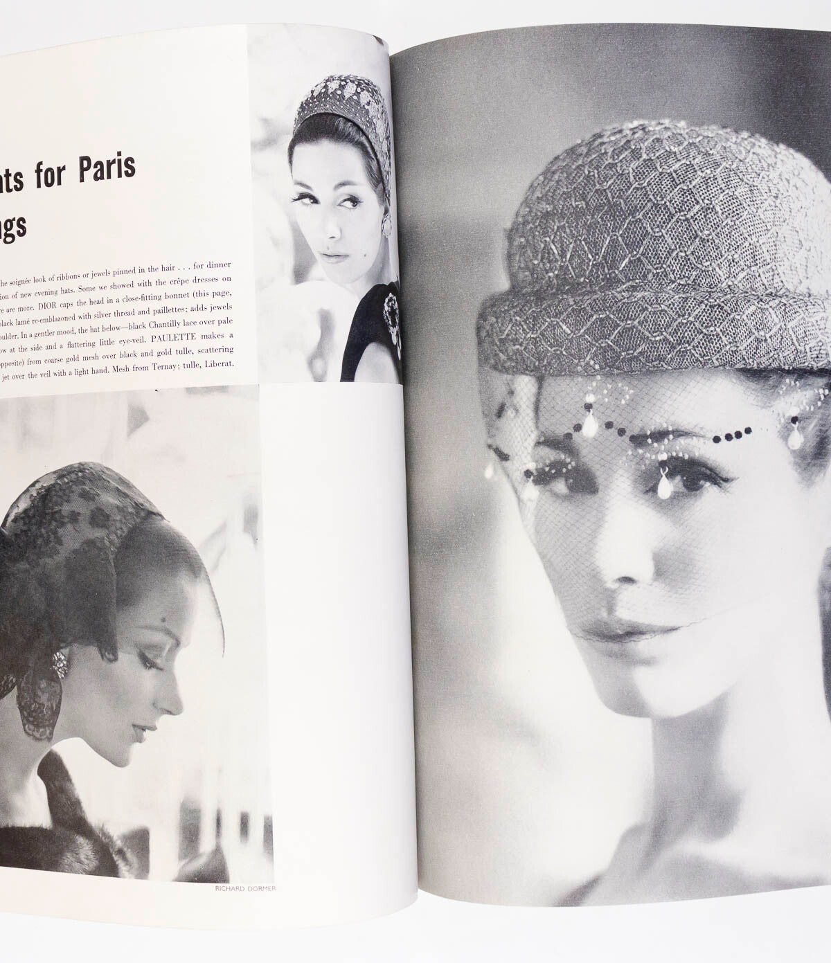 Jean Shrimpton INTERNATIONAL FASHION FOLIO Dior VTG Autumn 1961 Harper's Bazaar