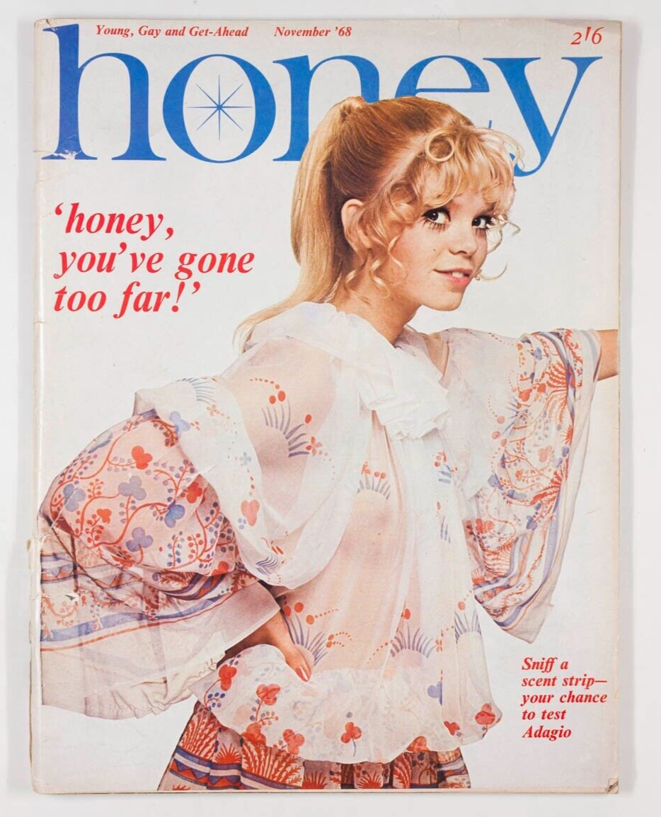 Ossie Clark JULIE DRISCOLL Oskar Werner ISADORA DUNCAN Skiwear HONEY magazine UK