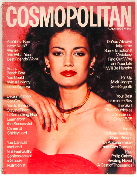 LUPE Mick Jagger JERRY HALL Cosmopolitan August 1976 Toscani TONY CURTIS Tunisia